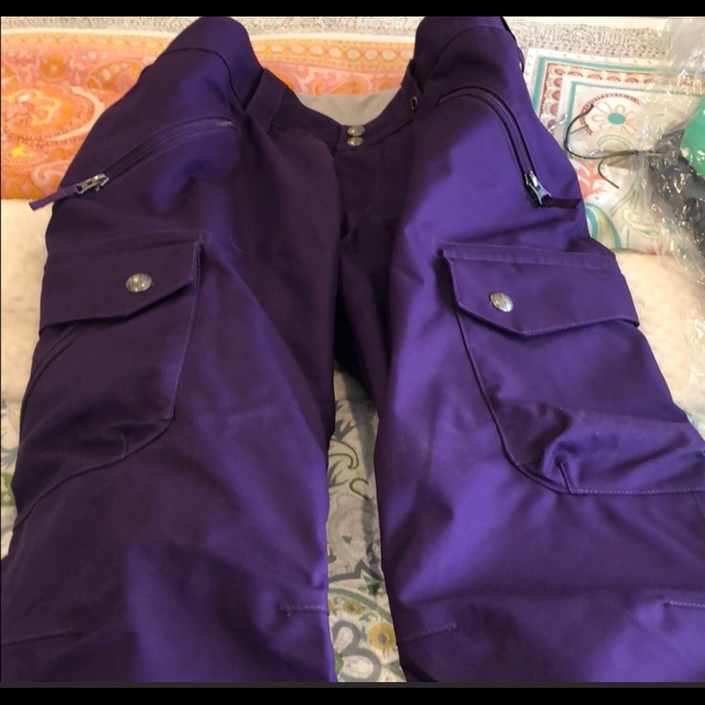 Purple snow pants